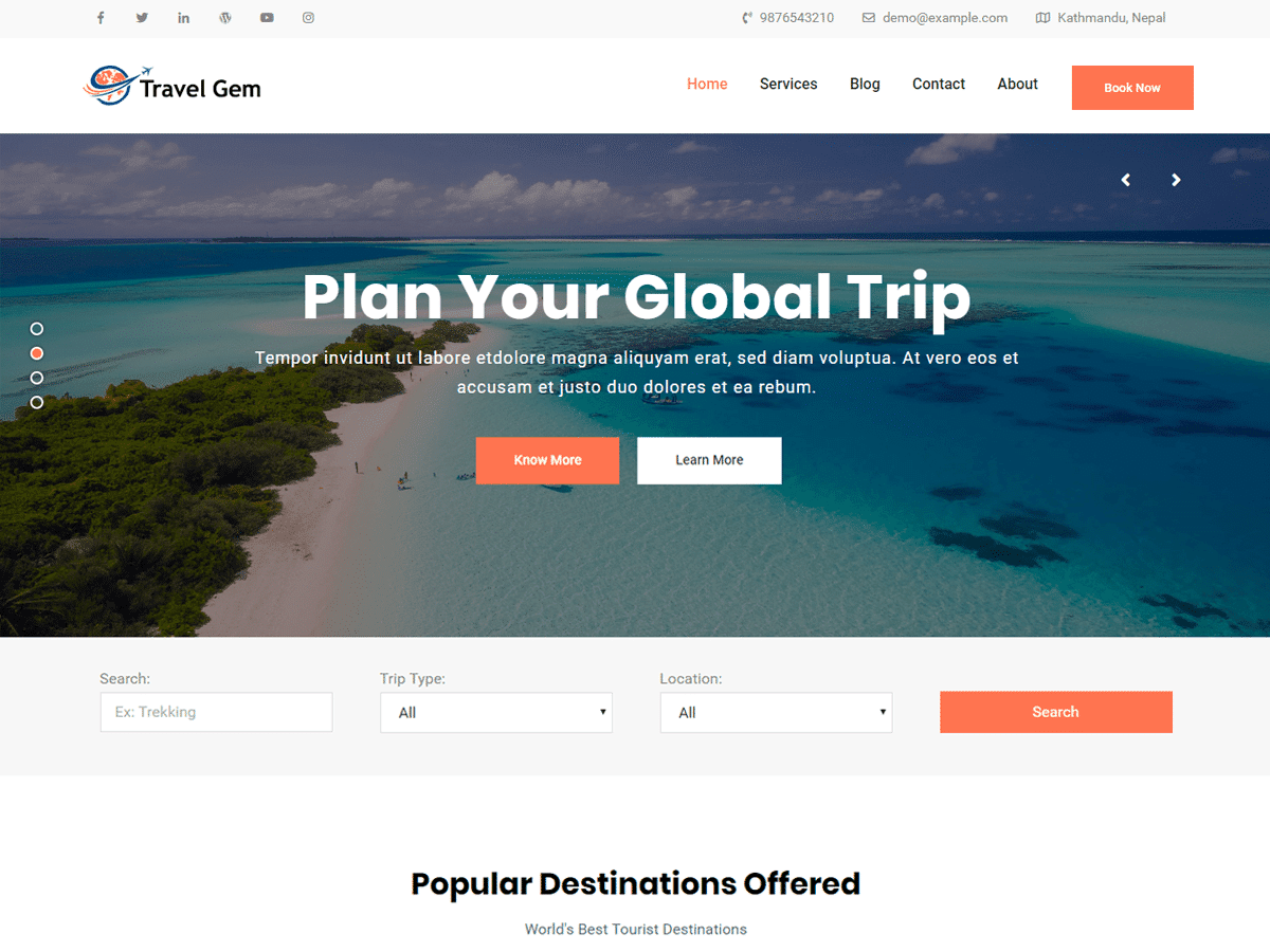 Travel WordPress Themes