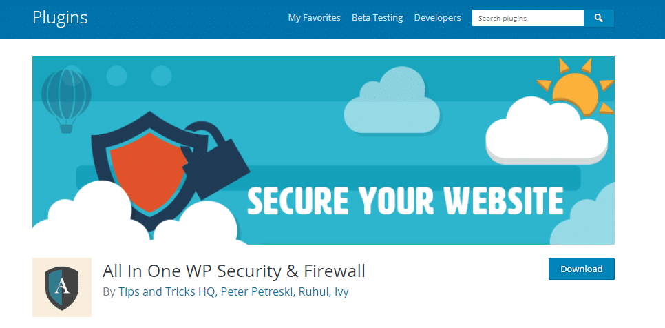 All In One WP Security and Firewall 1