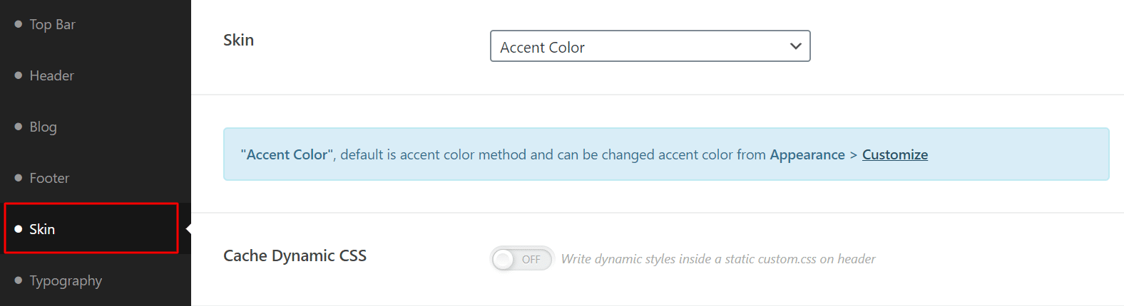 accent skin