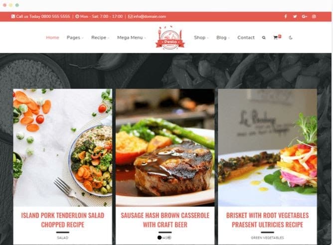 Pesto simple wordpress themes