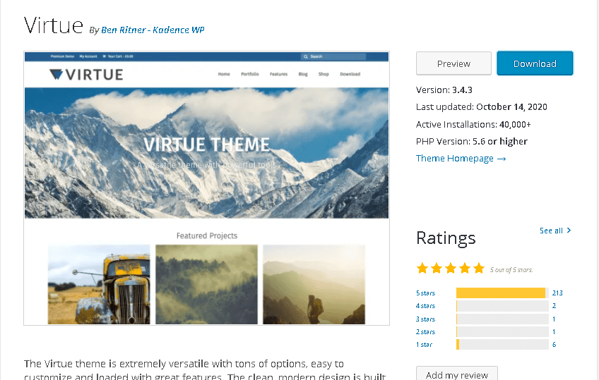 virtue wordpress themes for ecommerce