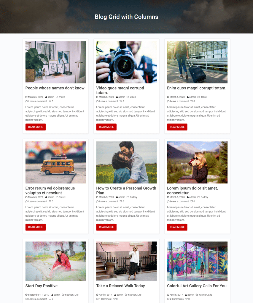 Grid layout