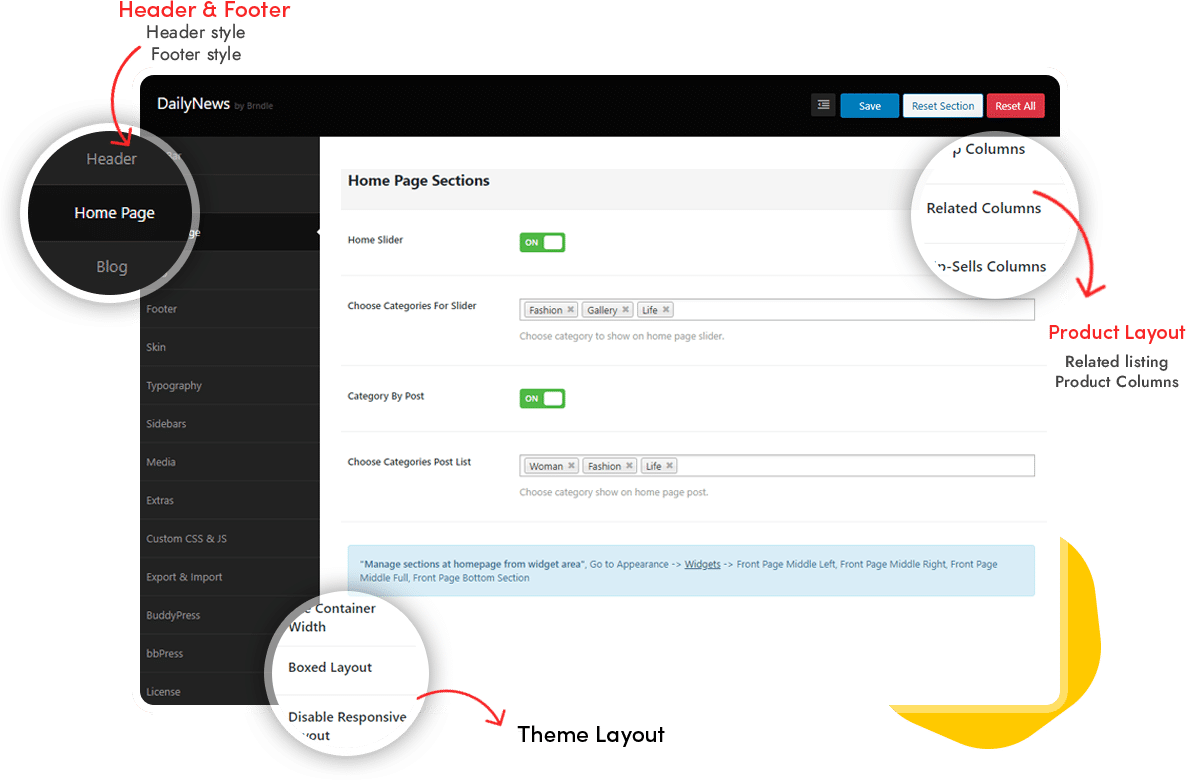 theme optionDaily Blog