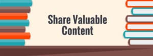 Share valuable content