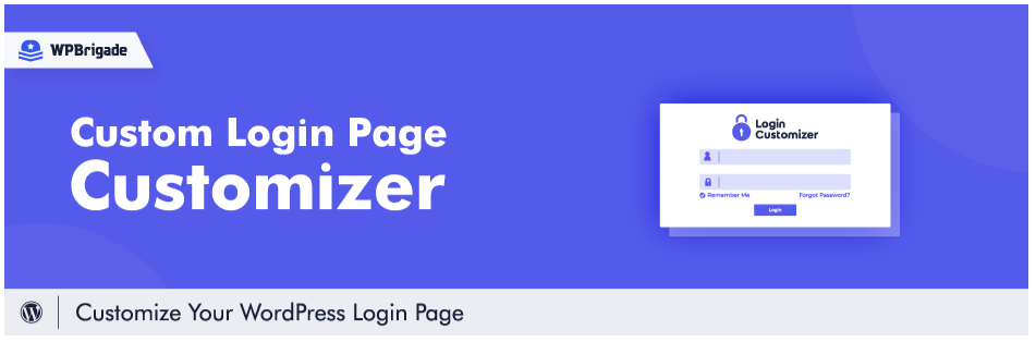 login page customizer 2022