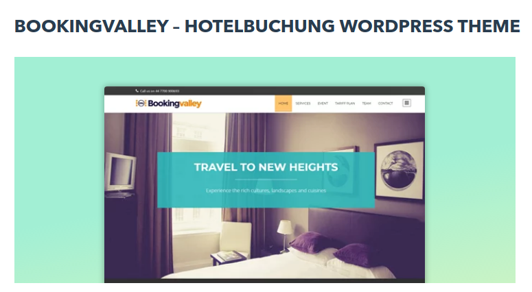 hotel booking themes 