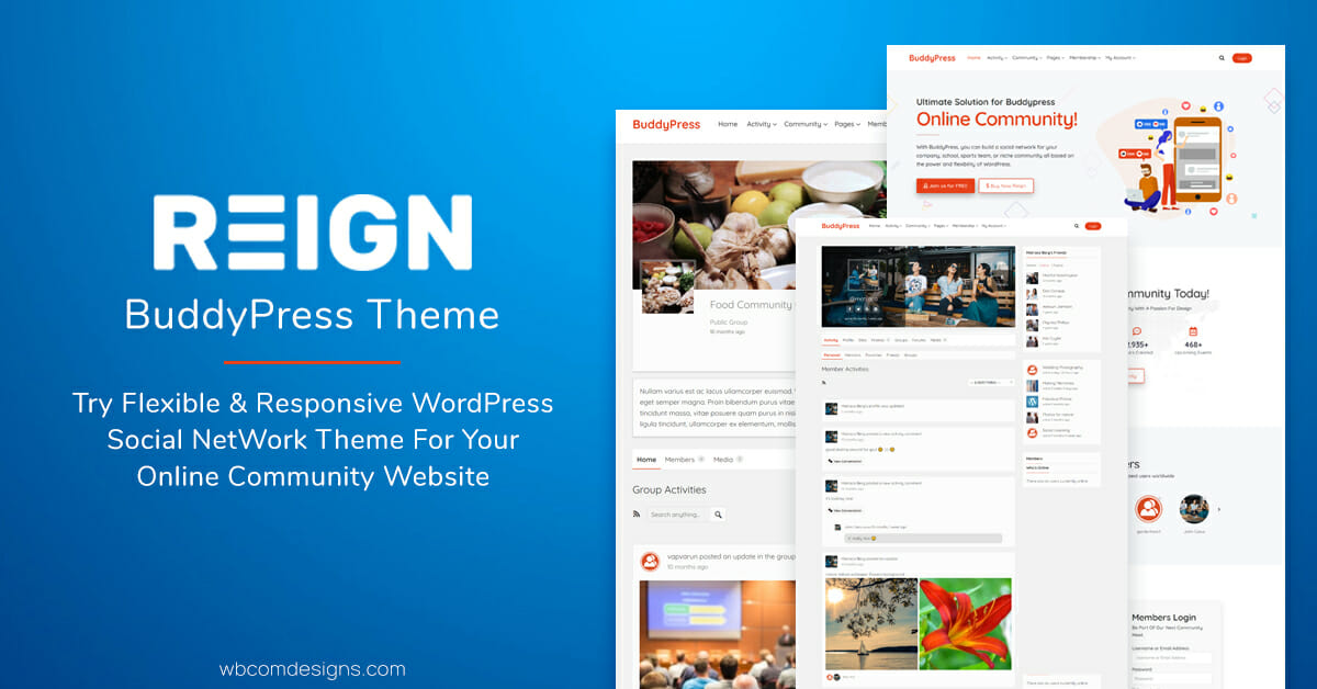 social community website theme