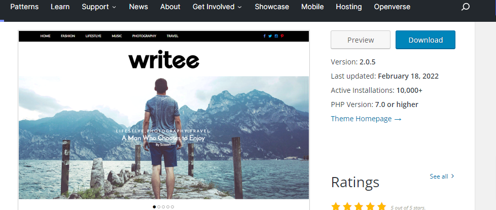 Writee- Best WordPress Themes For Authors