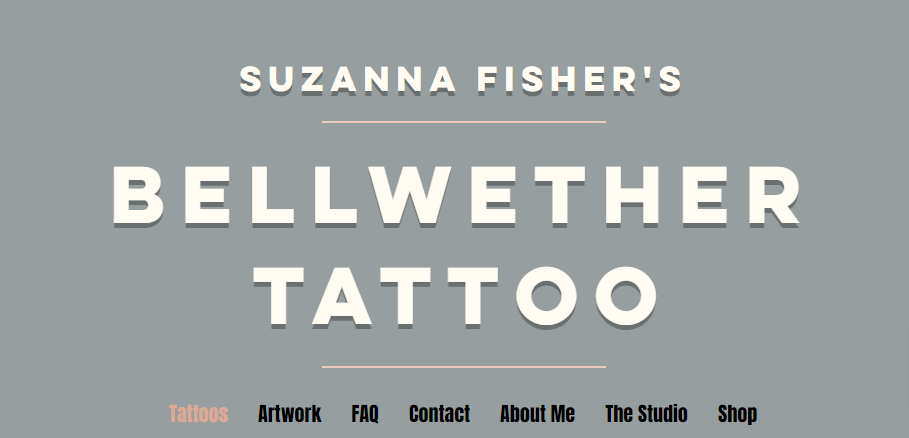 Bellwether Tattoo- tattoo website design