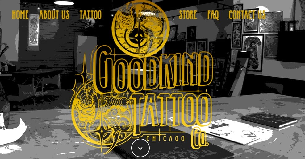 Goodkind Tattoo Co.- tattoo website design