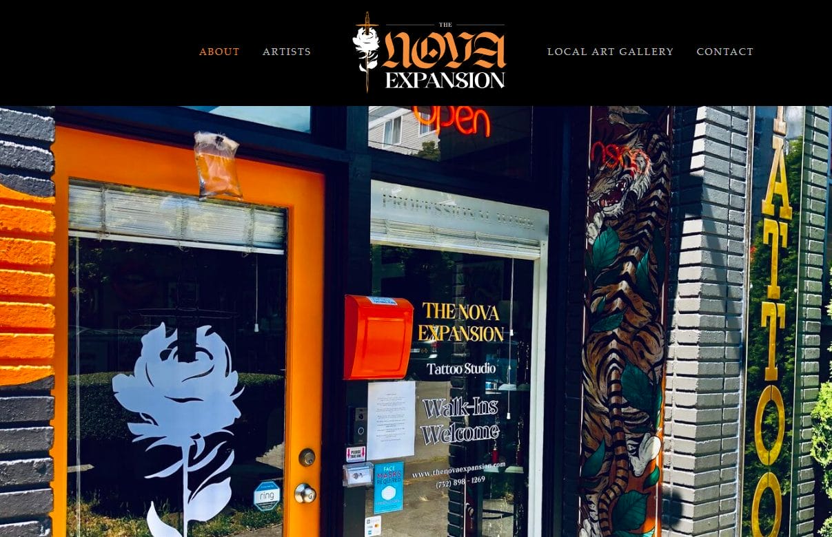 The Nova Expansion-tattoo website design